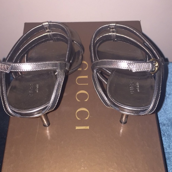 Pewter Gucci Sandals - Picture 2 of 5